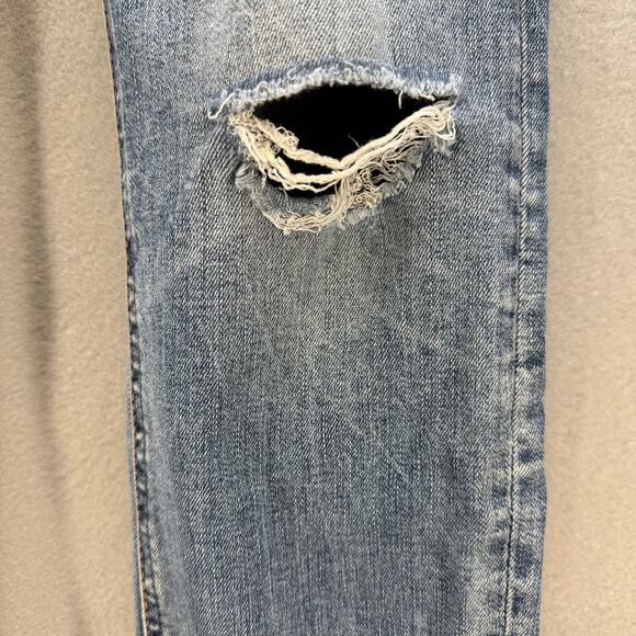 Silver Jeans Women's 26x27 (2) Blue Boyfriend Tapered Distressed Mid Rise - Picture 6 of 16